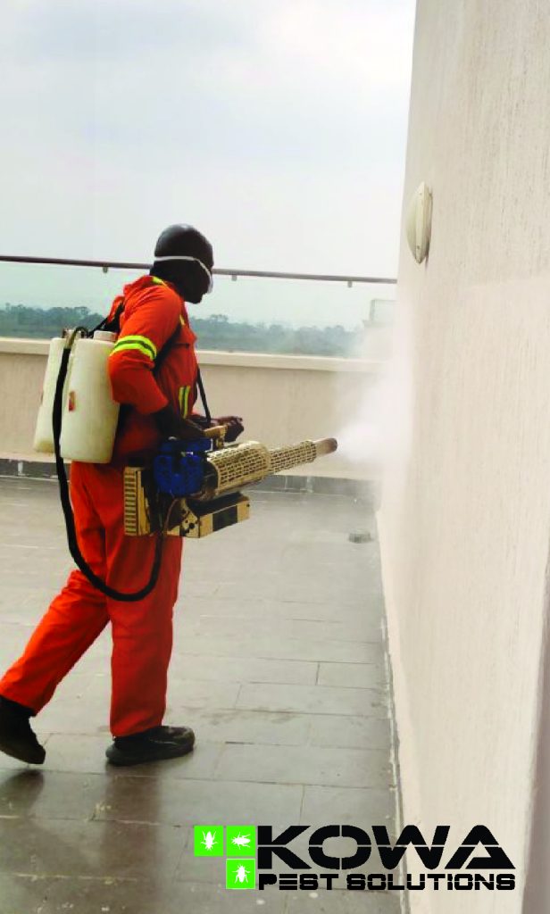 applying residual coat for mosquito control